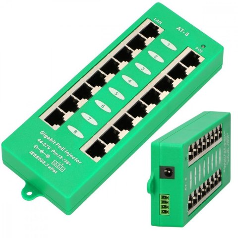 PoE Injector 8 portów Gigabit PoE Injector 8 portów Gigabit