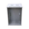 Szafa rack 15U 600x600mm szara wisząca