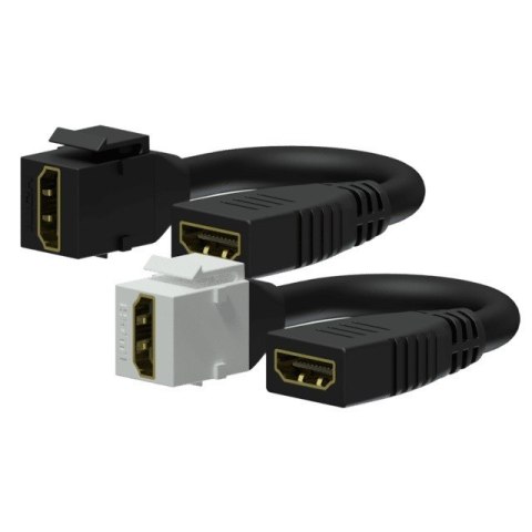 Adapter Keystone Żeńskie HDMI A - Żeńskie HDMI A Moduł na kablu biały - VCK450/W Adapter Keystone Żeńskie HDMI A - Żeńskie HDMI A Moduł na kablu biały - VCK450/W