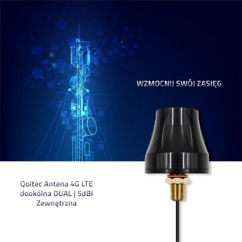 Antena 4G LTE dookólna DUAL | 5dBi | Zewnętrzna Antena 4G LTE dookólna DUAL | 5dBi | Zewnętrzna
