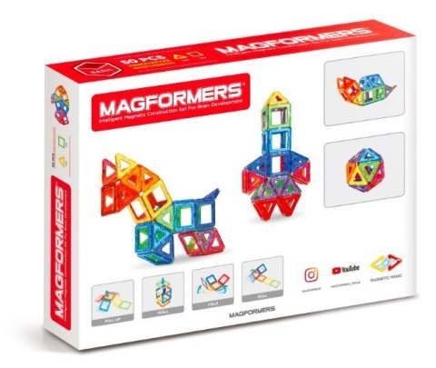 Klocki magnetyczne Basic 50 elementów Klocki magnetyczne Basic 50 elementów