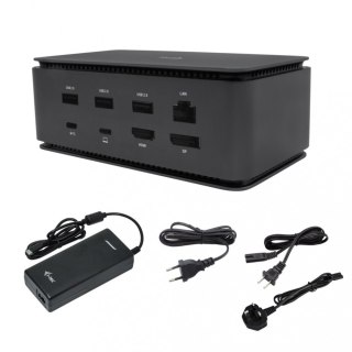 Stacja dokująca USB4 Dual 4K HDMI DP with Power Deliwery 80 W + Zasilacz 112 W