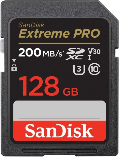 Karta pamięci Extreme Pro SDXC 128GB 200/90 MB/s V30 UHS-I U3 Karta pamięci Extreme Pro SDXC 128GB 200/90 MB/s V30 UHS-I U3