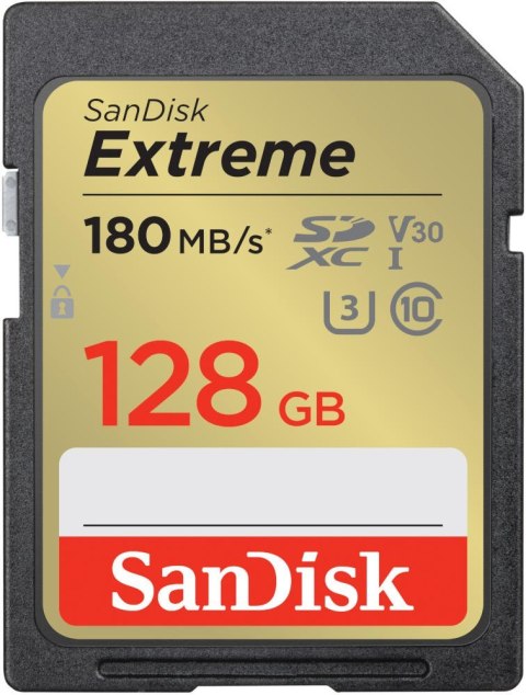 Karta pamięci Extreme SDXC 128GB 180/90 MB/s V30 UHS-I U3 Karta pamięci Extreme SDXC 128GB 180/90 MB/s V30 UHS-I U3
