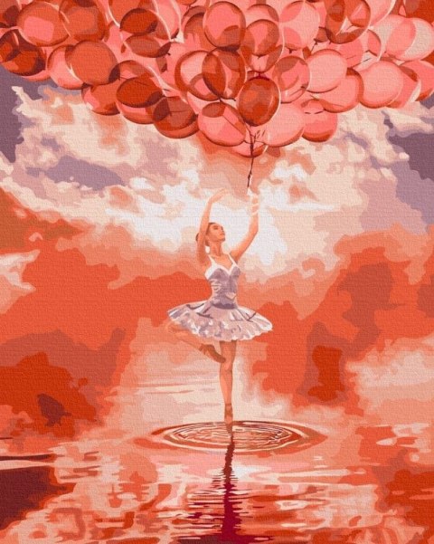 Obraz Malowanie po numerach - Balerina o zachodzie Obraz Malowanie po numerach - Balerina o zachodzie