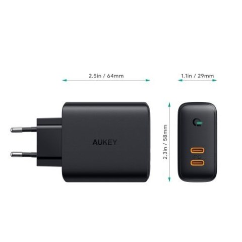 PA-D2 ładowarka sieciowa 2xUSB C PD Power Delivery 3.0 36W 6A Dynamic Detect PA-D2 ładowarka sieciowa 2xUSB C PD Power Delivery 3.0 36W 6A Dynamic Detect