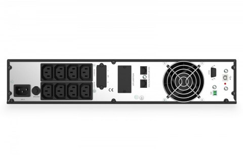 Zasilacz awaryjny UPS Online Rack 19" LCD, 1500VA/1500W, 3x12V/9Ah, 8xC13, USB, RS232, RJ45