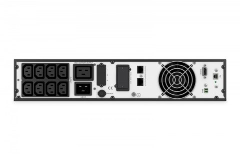 Zasilacz awaryjny UPS Online Rack 19" LCD, 3000VA/3000W, 6x12V/9Ah, 8xC13, 1xC19, USB, RS232, RJ45