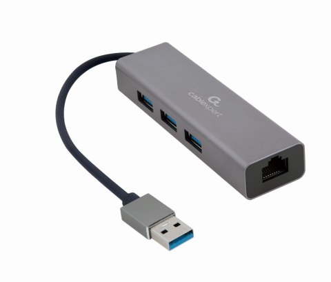 Adapter USB-AM to LAN GbE Hub 3xUSB 3.0 Adapter USB-AM to LAN GbE Hub 3xUSB 3.0
