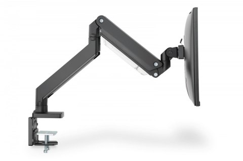 Ramię biurkowe pojedyncze z zaciskiem, 1xLCD, max. 35", max. obciążenie 15kg, ze sprężyną gazową