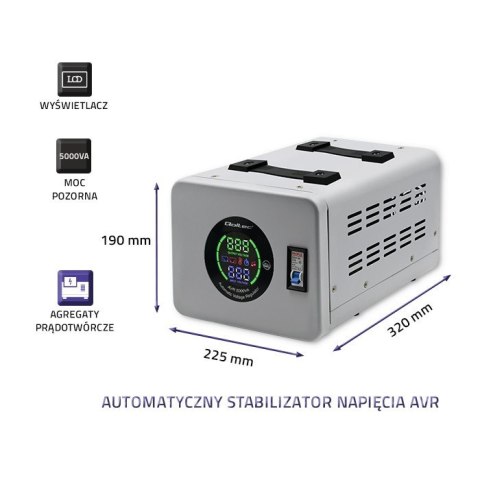 Automatyczny stabilizator napięcia AVR 5000VA Automatyczny stabilizator napięcia AVR 5000VA