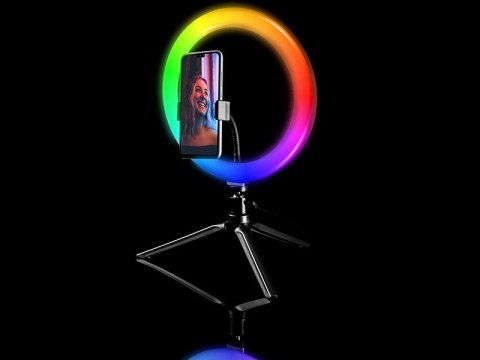 Lampa pierścieniowa RGB RING 26 cm ze statywem Lampa pierścieniowa RGB RING 26 cm ze statywem